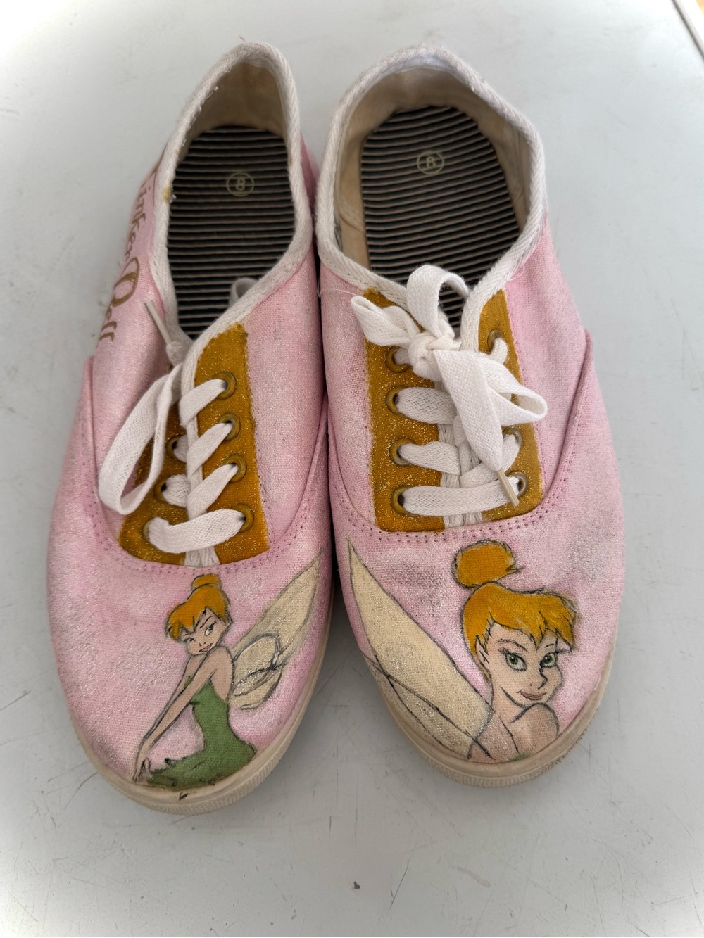 Hand painted Disney Tinker Bell shoes
